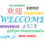 Obraz przedstawiający powitanie w różnych językach